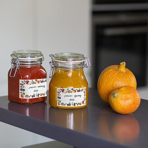 Pašlīmējošas etiķetes ar augļu motīvu 85/45 mm - 20 gab. - 5