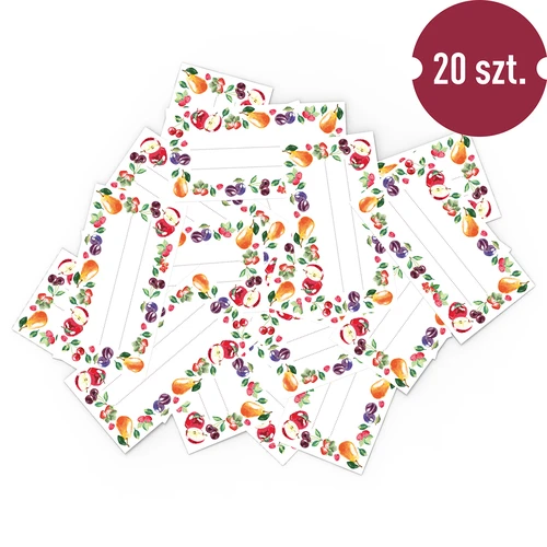 Pašlīmējošas etiķetes ar augļu motīvu 85/45 mm - 20 gab. - 3