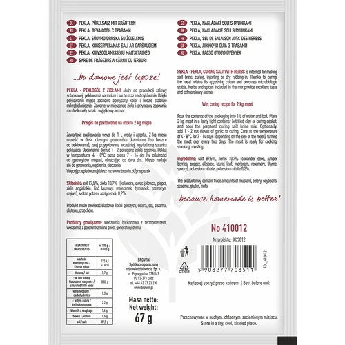 Peklēšanas sāls ar garšaugiem "Pekla" - 70 g - 2