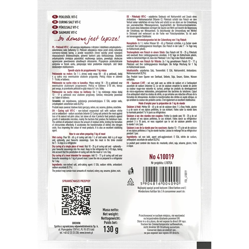 Peklēšanas sāls Vit-C - 130 g - 2