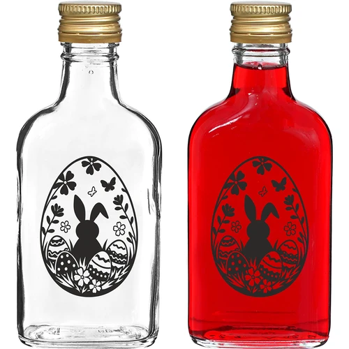 Kabatas pudele 200 ml ar skrūvējamu vāciņu, apdruka "Lieldienu ola", 1 gab.