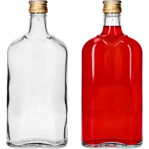 Plakanā pudele 500 ml ar skrūvējamu vāciņu, 6 gab. - 7