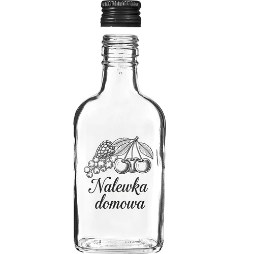 Blašķes tipa pudele 200 ml ar skrūvējamu korķi, uzdruka „Mājas uzlējums”, 1 gab. - 3