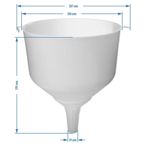 Plastmasas piltuve fi25 damadžāniem, augsta apmale - 4
