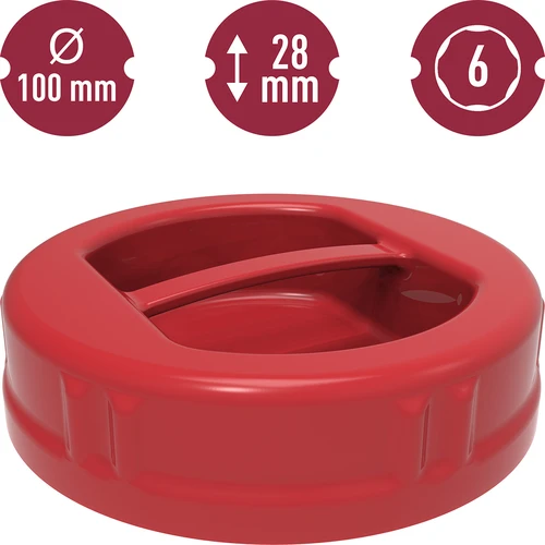 Plastmasas skrūvējamais vāciņš fi100 TO - 5