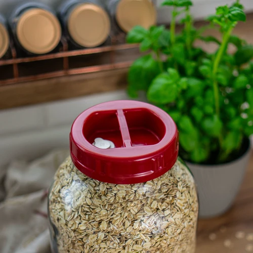 Plastmasas twist-off vāciņš fi 100 ar atveri un aizbāzni - 8