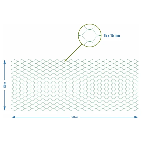Pretputnu tīkls, zaļš, 2 m x 5 m - 7