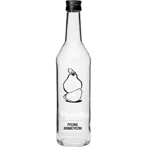 Pudele 0,5 L ar skrūvējamu vāciņu un apdruku Pigwówka - 4 gab. - 5