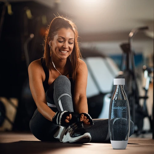 Pudele 1 l gāzētājam ar skrūvējamu vāciņu - 8