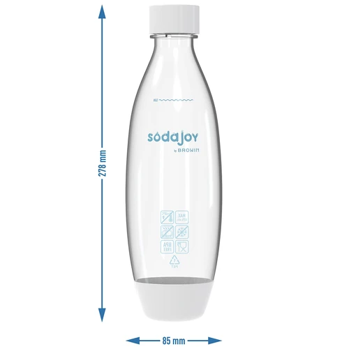 Pudele 1 l gāzētājam ar skrūvējamu vāciņu - 6