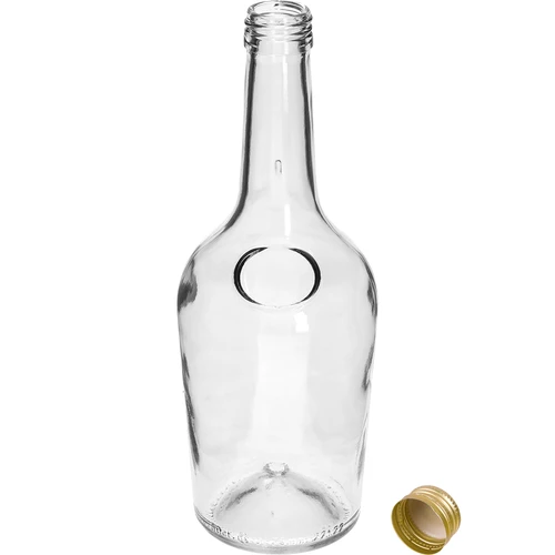 Pudele GLORIA 0,5 l ar zelta krāsas skrūvējamo vāciņu Ø 28 mm, 1 gab. - 2