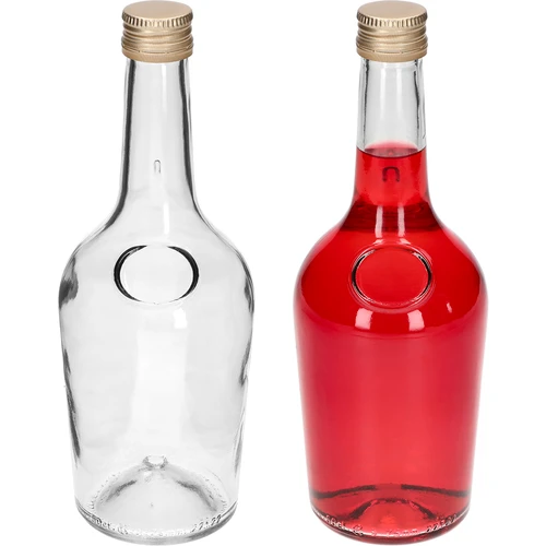 Pudele GLORIA 0,5 l ar zelta krāsas skrūvējamo vāciņu Ø 28 mm, 1 gab. - 3