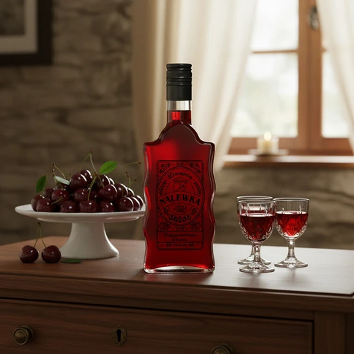 Klasztorna pudele 500 ml ar skrūvējamu korķi, apdruka „Nalewka”, 1 gab. - 6