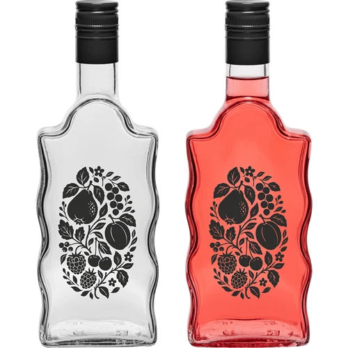 Pudele Klasztorna 500 ml ar skrūvējamo korķi un apdruku „Augļi”, 1. dizains - 3