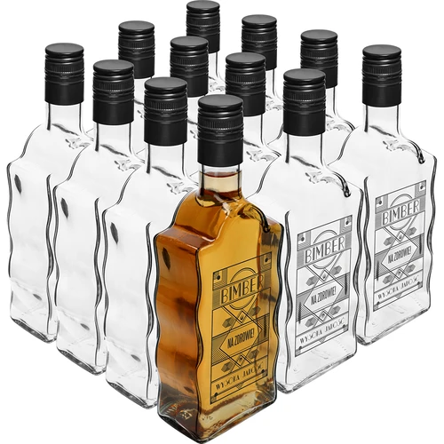 Pudele Klasztorna 500 ml, ar skrūvējamu vāciņu un apdruku Bimber - 5