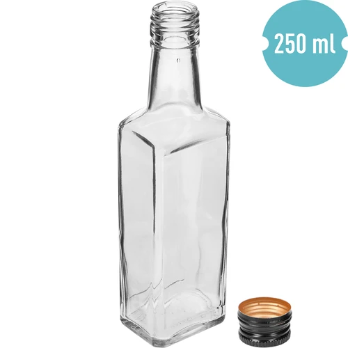 Pudele Receptūra 250 ml ar melnu skrūvējamu vāciņu, 1 gab. - 2