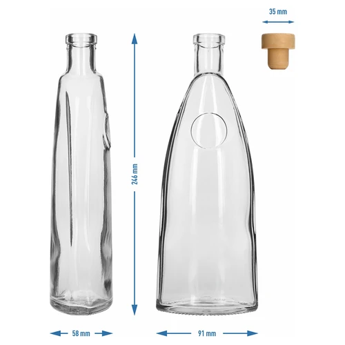 Pudele „Vecpilsētas” ar sēnes tipa korķi, 500 ml, 1 gab. - 6