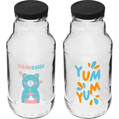 Pudele twist off 330 ml ar fi43 vāciņu un krāsainu apdruku - 6 gab. - 3