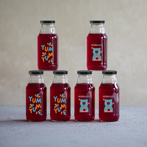 Pudele twist off 330 ml ar fi43 vāciņu un krāsainu apdruku - 6 gab. - 8