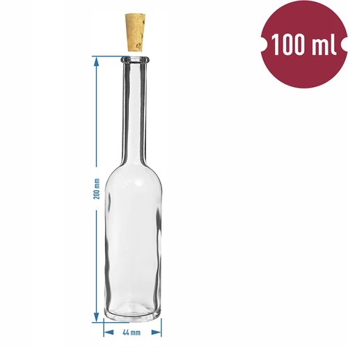 Pudele uzlējumam 100 ml 6 gab.+ 6 korķu - 8