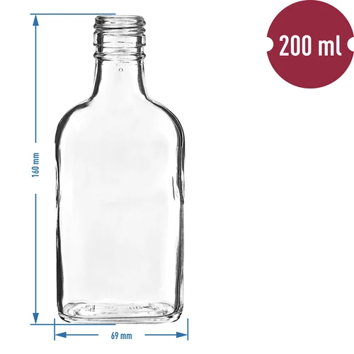 Pudele uzlējumiem (kabatas pudele) 200 ml - 10 gab. - 4