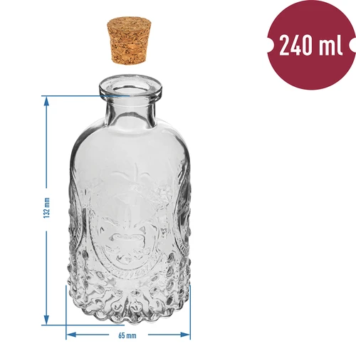 Pudelīšu komplekts ar korķiem, 240 ml - 4 gab. - 5