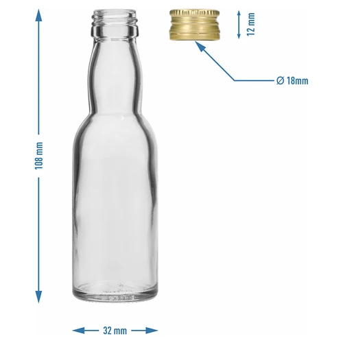 Pudelīte „Mazulis” ar zelta skrūvējamo vāciņu, 40 ml, 10 gab. - 8