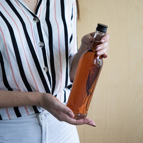 Pudeļu skrūvējamais korķis fi 28/18 mm - melns, 8 gab. - 6