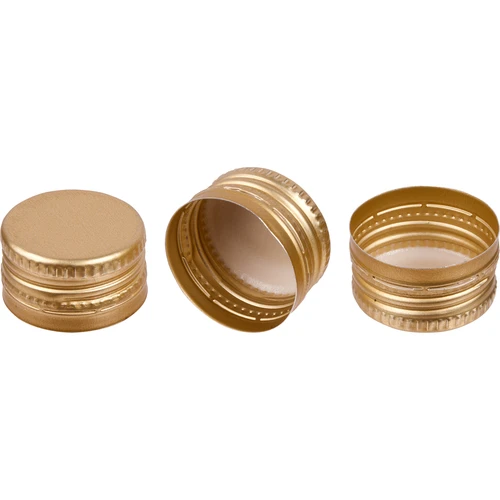 Pudeļu skrūvējams korķis fi 28/18 - zelta - 100 gab.