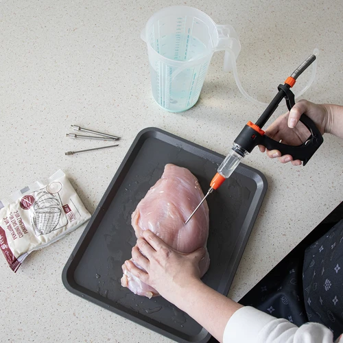 Pusautomātisks gaļas injektors ar adatu komplektu un šļūteni - 13