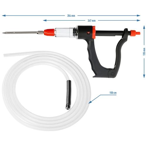 Pusautomātisks gaļas injektors ar adatu komplektu un šļūteni - 8