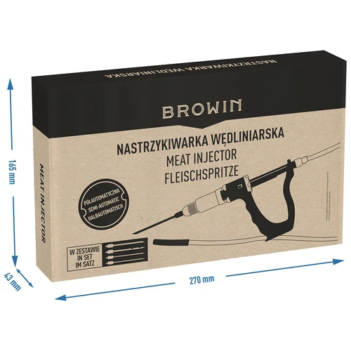 Pusautomātisks gaļas injektors ar adatu komplektu un šļūteni - 10