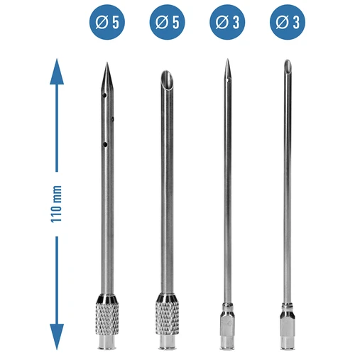 Pusautomātisks gaļas injektors ar adatu komplektu un šļūteni - 9