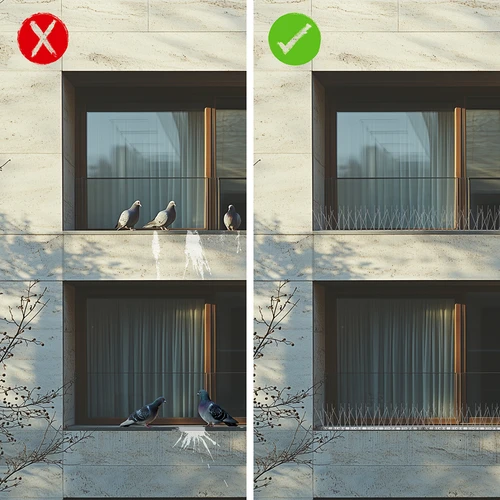 Putnu atbaidīšanas tapas, uz plastmasas līstes, 10 gab. - 8