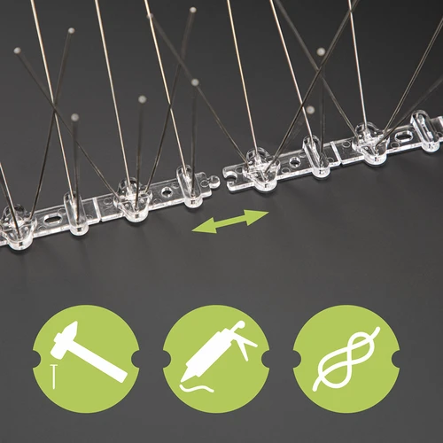 Putnu atbaidīšanas tapas, uz plastmasas līstes, 10 gab. - 7