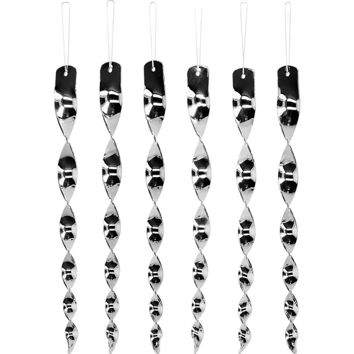 Putnu atbaidītājs – atstarojošas sudraba krāsas spirāles, 6 gab.