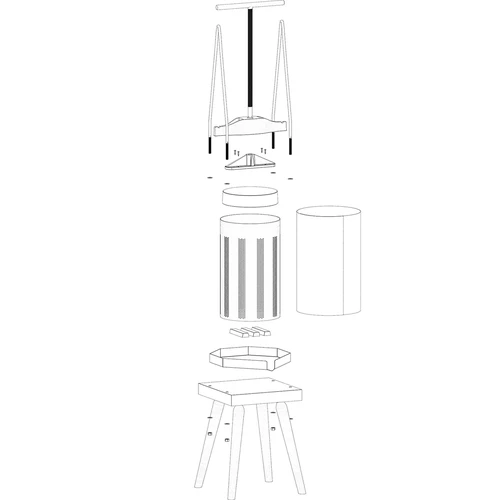 Rāmja prese augļiem – ar metāla grozu, 10L - 4
