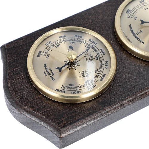 Retro meteostacija - valrieksta krāsa ar zelta ciparnīcām - 3