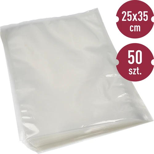 Rievoti maisiņi vakuuma iepakotājam, 25 x 35 cm, 50 gab.