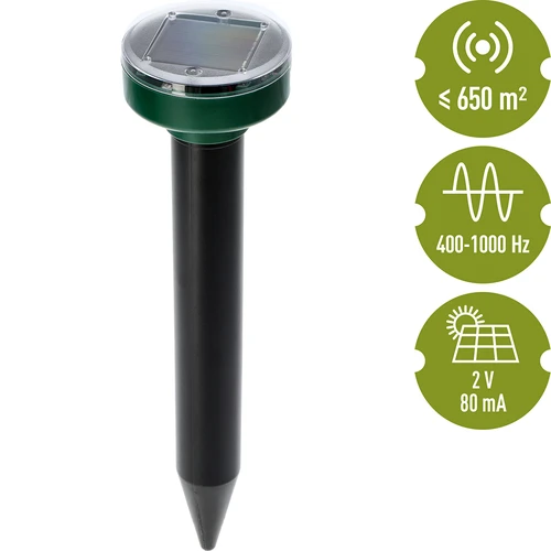 Saules enerģijas kurmju atbaidītājs – efektīva, droša un humāna dārza aizsardzība, 1 gab. - 7