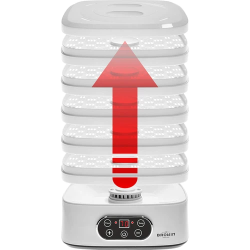 Sēņu, augļu, dārzeņu un garšaugu žāvētājs ar temperatūras regulēšanu, 240 W, balts - 10