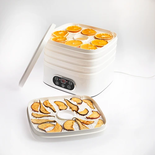 Sēņu, augļu, dārzeņu un garšaugu žāvētājs ar temperatūras regulēšanu, 240 W, balts - 7