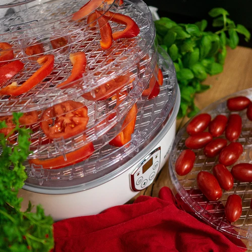 Sēņu, augļu, dārzeņu un garšaugu žāvētājs ar temperatūras regulēšanu, 240 W, caurspīdīgs - 16