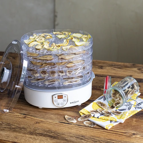 Sēņu, augļu, dārzeņu un garšaugu žāvētājs ar temperatūras regulēšanu, 240 W, caurspīdīgs - 12