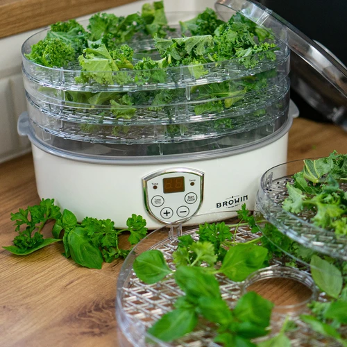 Sēņu, augļu, dārzeņu un garšaugu žāvētājs ar temperatūras regulēšanu, 240 W, caurspīdīgs - 13