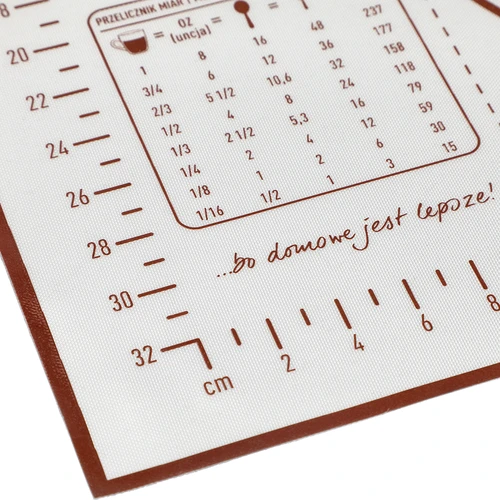 Silikona paklājiņš – mīklas rullēšanas paklājs ar apdruku: šabloni un kulinārais kalkulators - 4