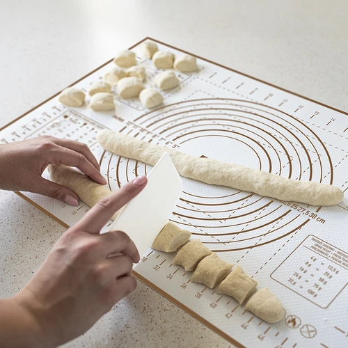 Silikona paklājiņš – mīklas rullēšanas paklājs ar apdruku: šabloni un kulinārais kalkulators - 8