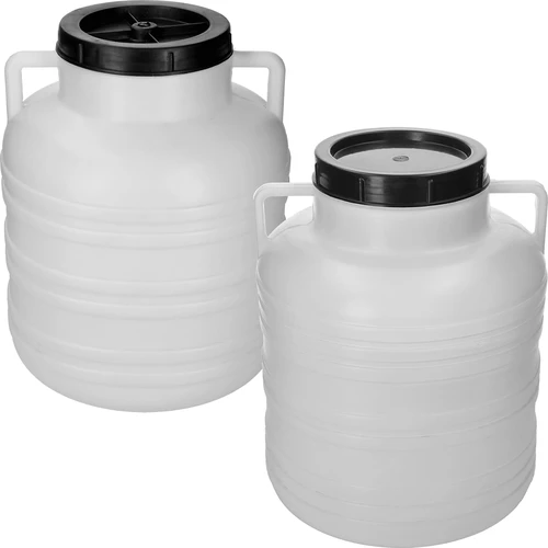 Skābēšanas muca 20 l - balta, ar rokturiem - 2