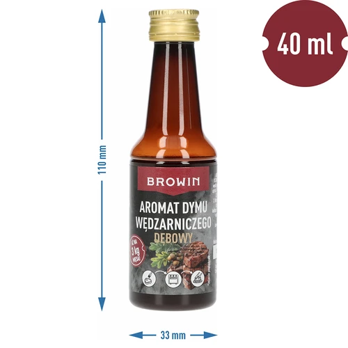 Šķidrais kūpināšanas dūmu aromāts – ozolkoka nots, 40 ml - 3