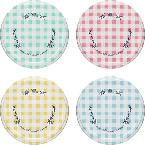 Skrūvējamais vāciņš fi 53, rūtains - 10 gab.